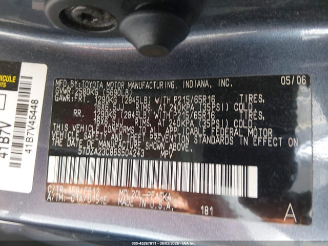 Toyota Sienna Ce