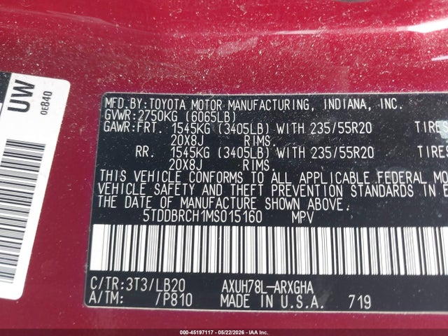 Toyota Highlander Hybrid Limited