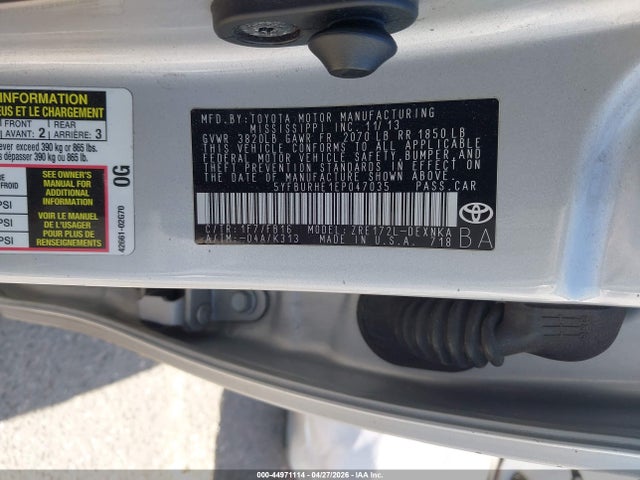 Toyota Corolla Le Plus
