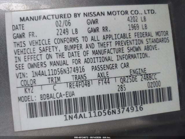 Nissan Altima 2.5 S