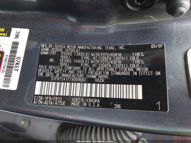 Toyota Tundra Sr5 4.7l V8