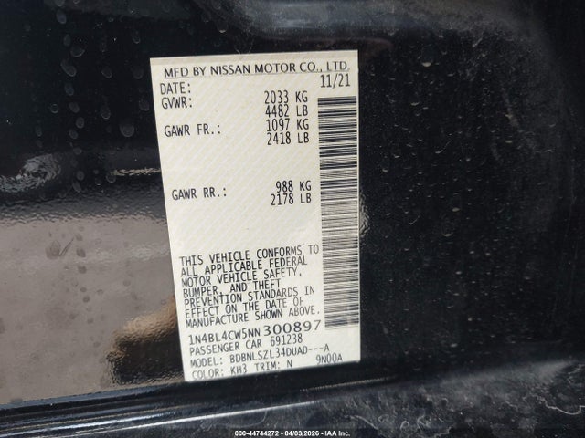 Nissan Altima Sr Intelligent Awd
