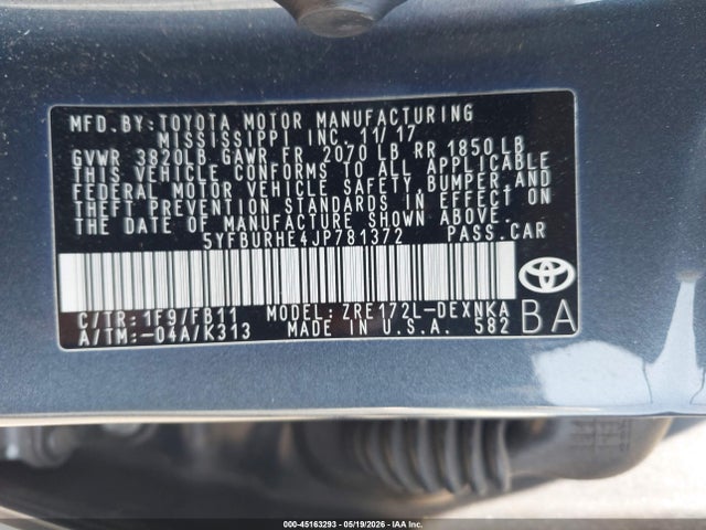 Toyota Corolla Le