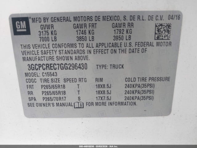 Chevrolet Silverado 1500 1lt