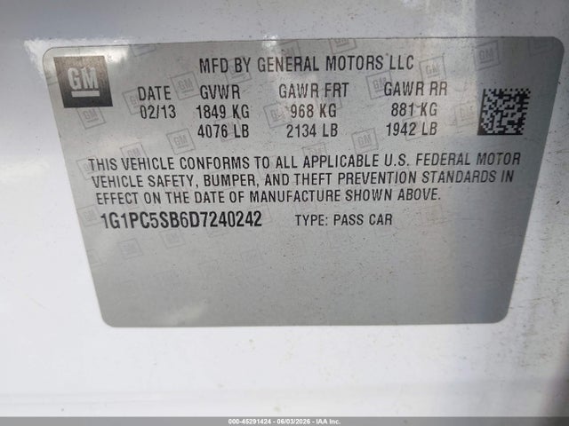 Chevrolet Cruze 1lt Auto