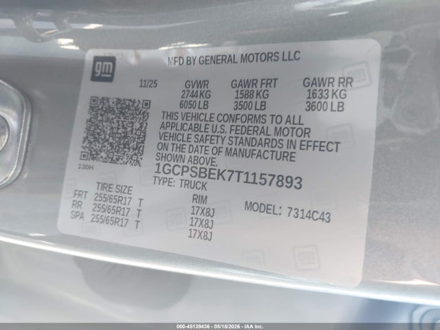 Chevrolet Colorado Wt, Rwd
