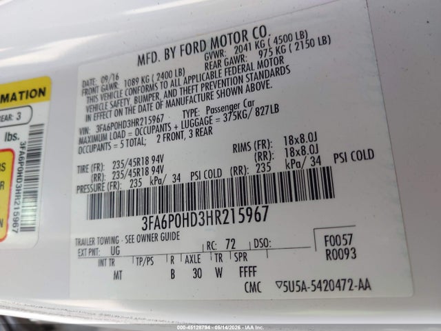Ford Fusion Se