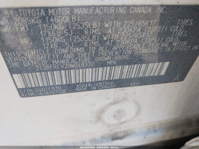 Toyota RAV4 Le