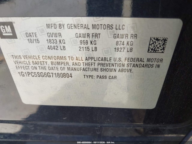 Chevrolet Cruze Ls Auto