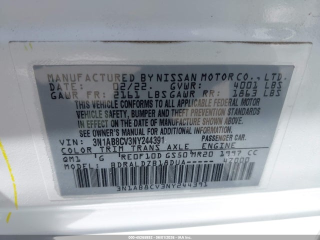 Nissan Sentra Sv Xtronic Cvt