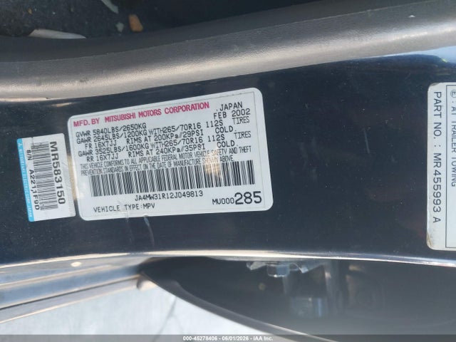 Mitsubishi Montero Xls
