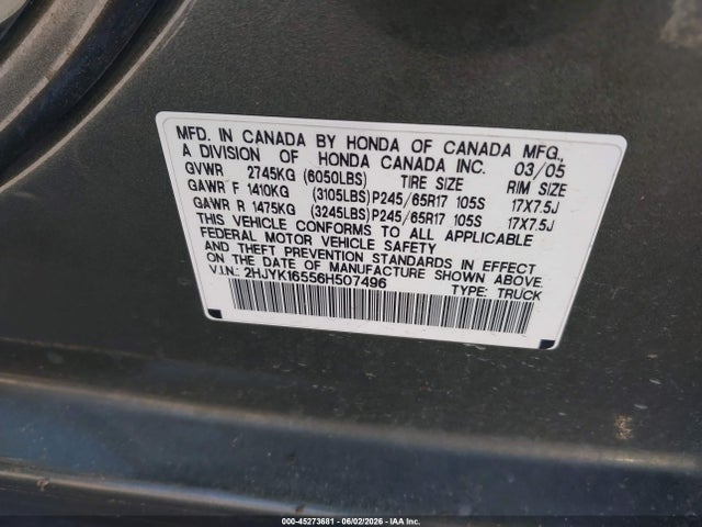 Honda Ridgeline Rtl