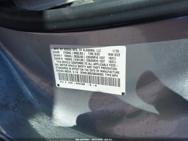 Honda Odyssey Ex-l