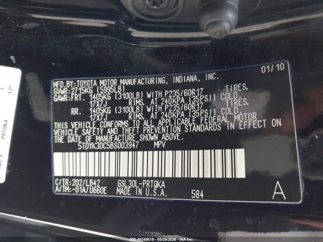 Toyota Sienna Xle V6