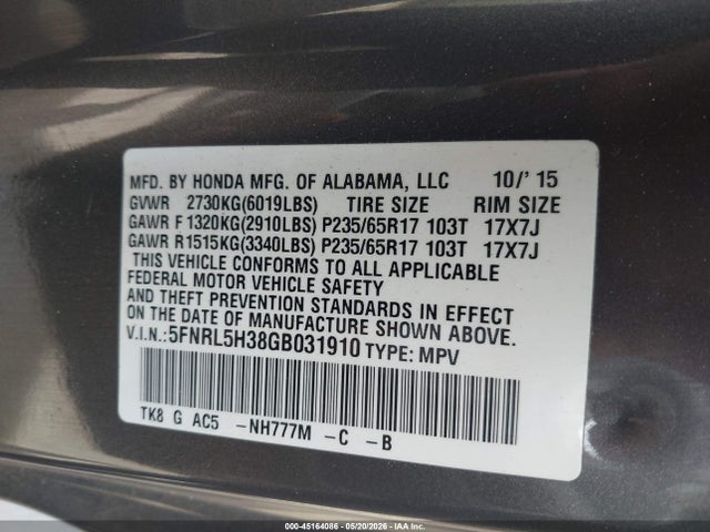 Honda Odyssey Se