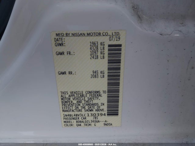 Nissan Altima S Fwd