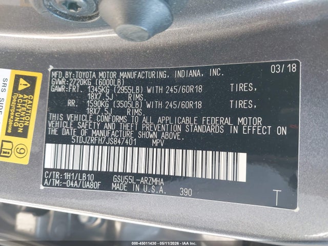 Toyota Highlander Xle