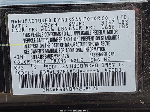 Nissan Sentra S Xtronic Cvt