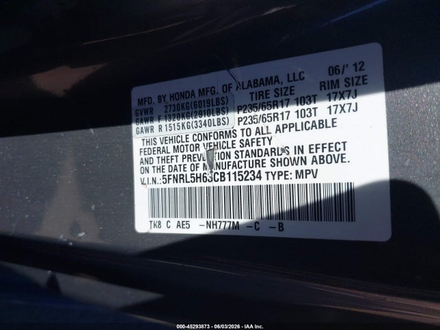 Honda Odyssey Ex-l