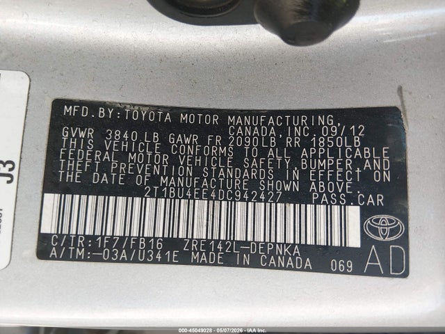 Toyota Corolla Le