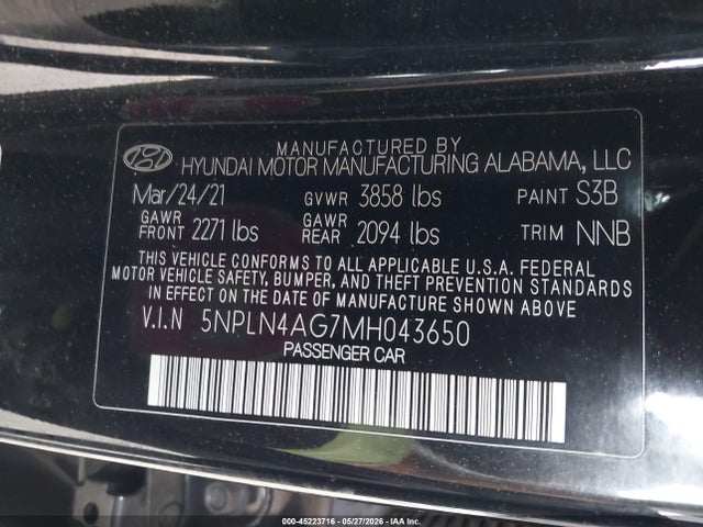 Hyundai ELANTRA Sel