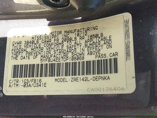 Toyota Corolla Le