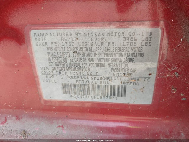 Nissan Versa 1.6 S+