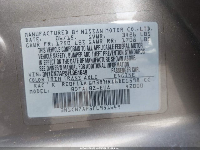Nissan Versa 1.6 Sv
