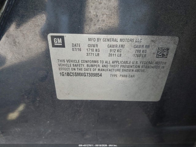 Chevrolet Cruze Ls Auto