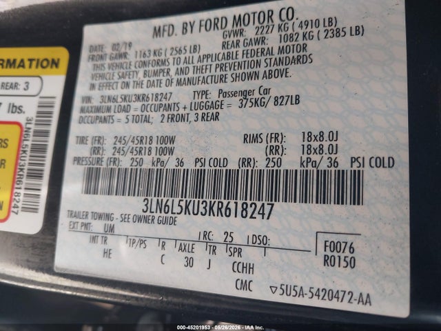 Lincoln MKZ Hybrid Standard