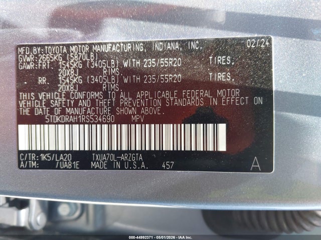 Toyota Highlander Platinum