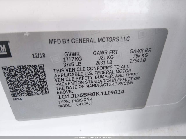 Chevrolet Sonic Lt Auto