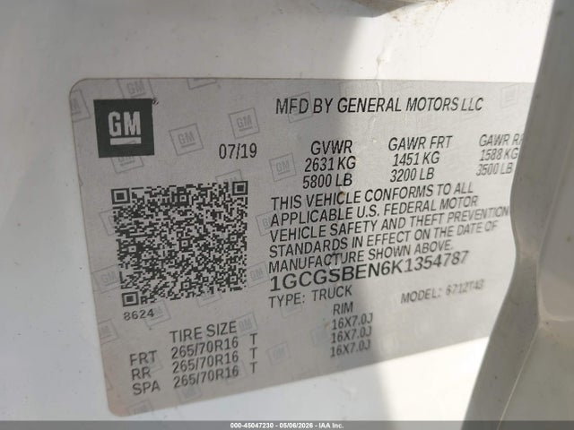 Chevrolet Colorado Wt