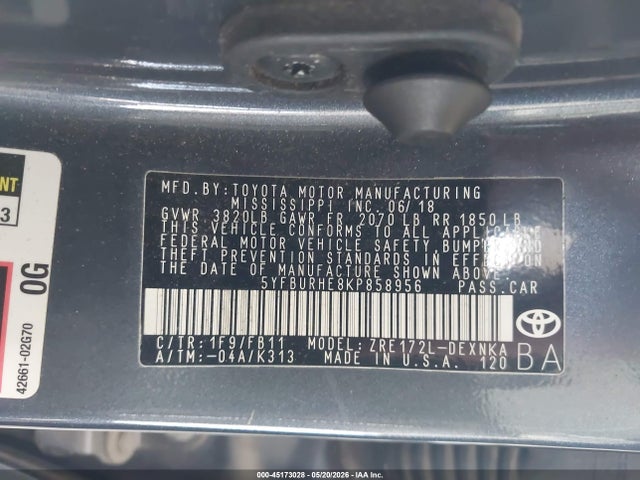 Toyota Corolla Le