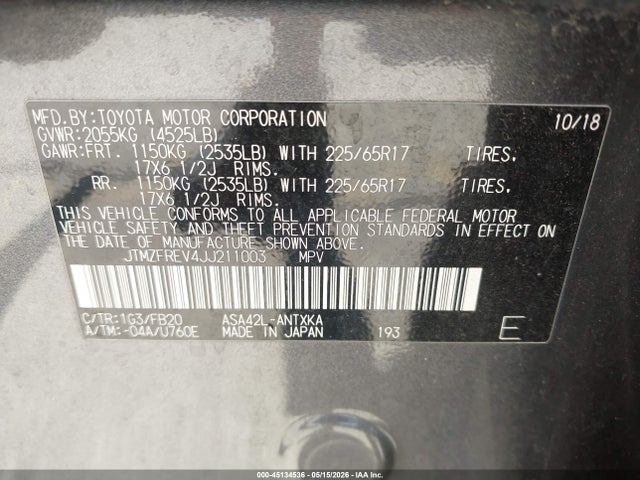 Toyota RAV4 Le