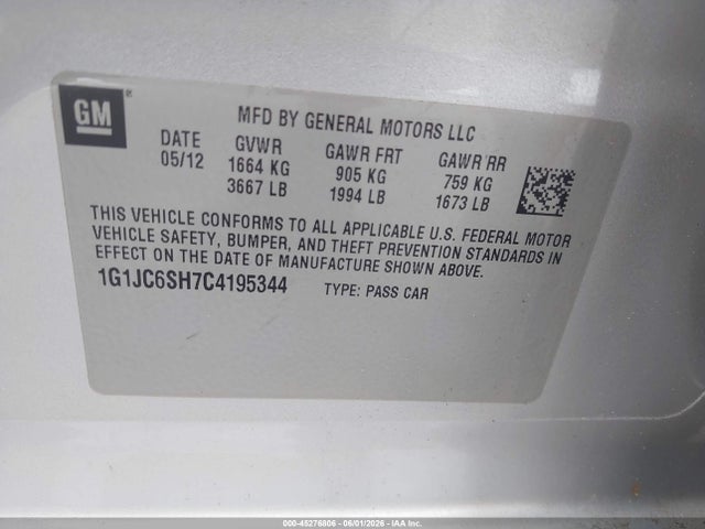 Chevrolet Sonic 2lt