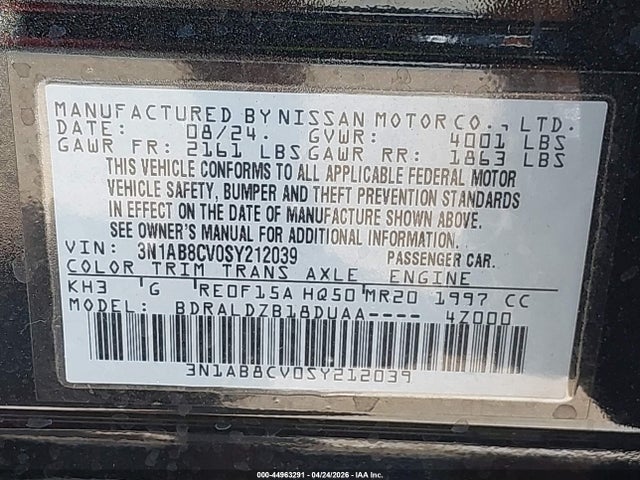 Nissan Sentra Sv