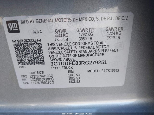 GMC Sierra 1500 4wd  Short Box At4x