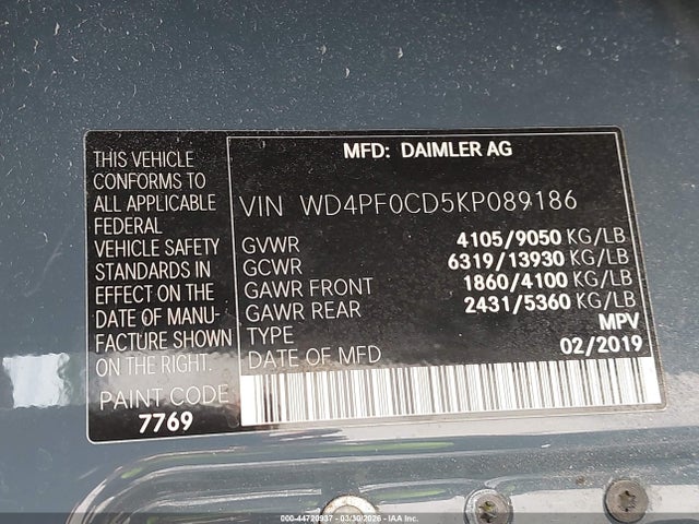Mercedes-Benz Sprinter 2500 High Roof V6