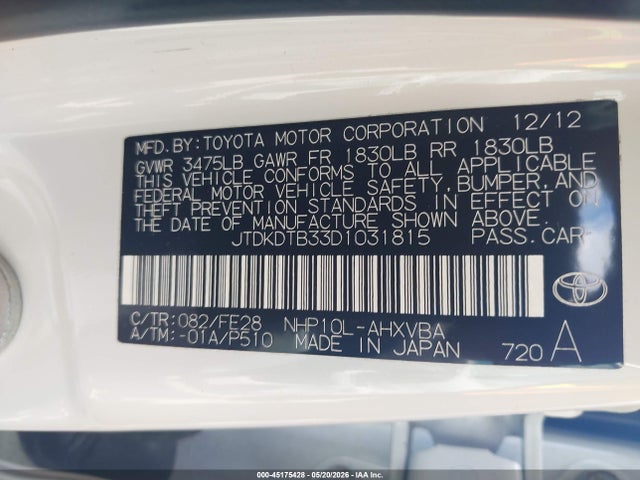 Toyota Prius c One