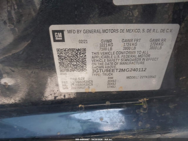 GMC Sierra 1500 4wd  Short Box At4