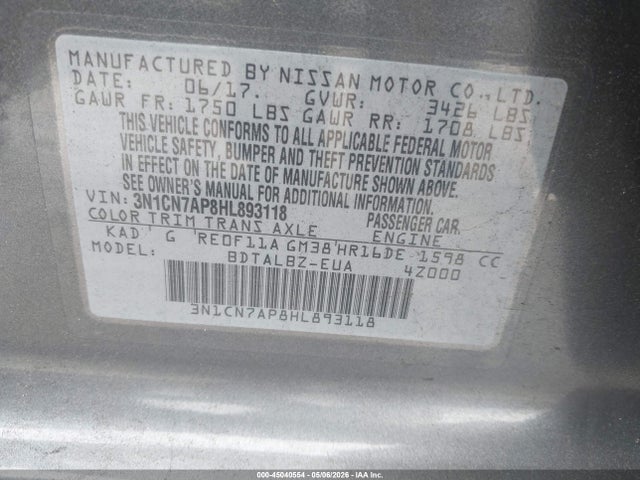 Nissan Versa 1.6 Sv