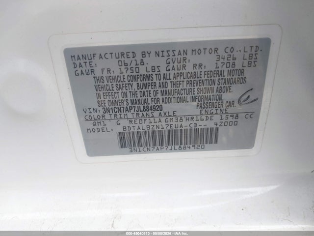Nissan Versa 1.6 Sv