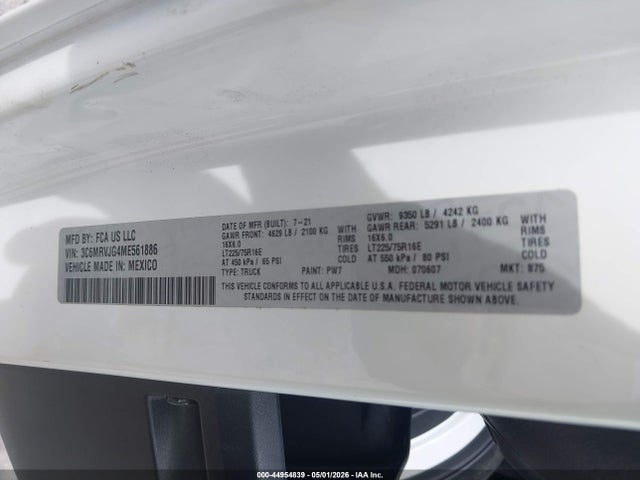 Ram Promaster Cargo Van High Roof 159 Wb Ext