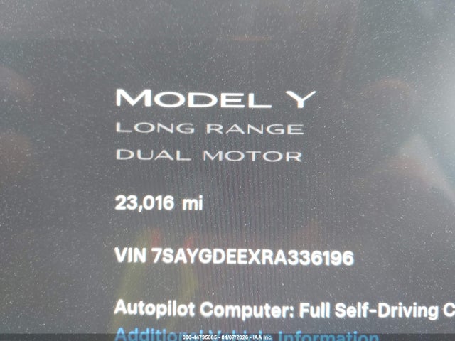 Tesla Model Y Long Range Dual Motor All-wheel Drive