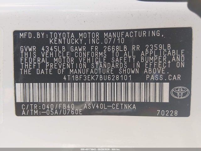 Toyota Camry Le