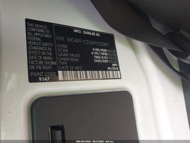 Mercedes-Benz Sprinter 2500 High Roof V6