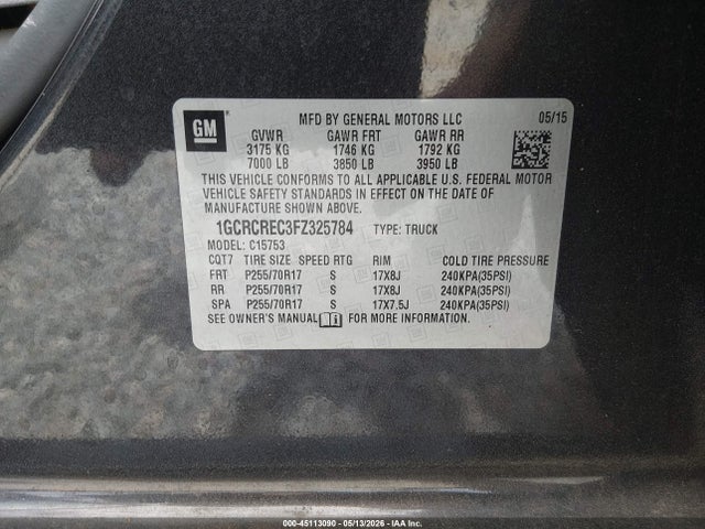 Chevrolet Silverado 1500 1lt