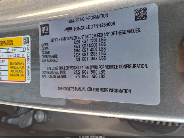 Chevrolet Tahoe 2wd Commercial Fleet