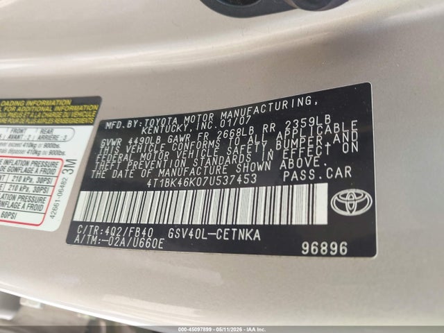 Toyota Camry Le V6